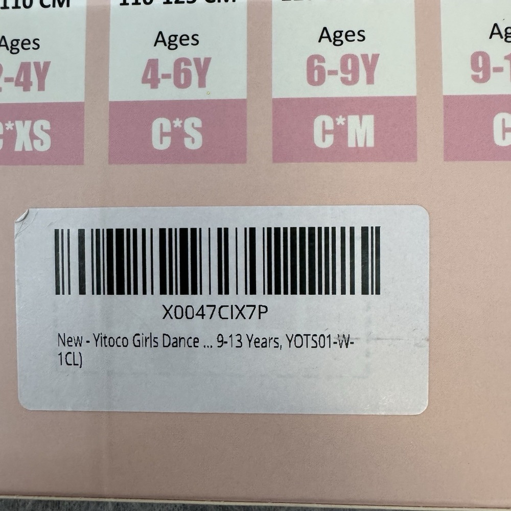 Yitoco Dance Ballet Tights White Girls Large 9-13 One Pair - Picture 4 of 5